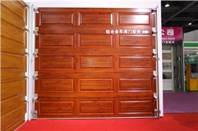 铝合金木纹色车库门 铝合金木纹色车库门