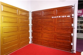 铝合金木纹色车库门 铝合金木纹色车库门