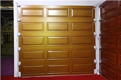 铝合金木纹色车库门