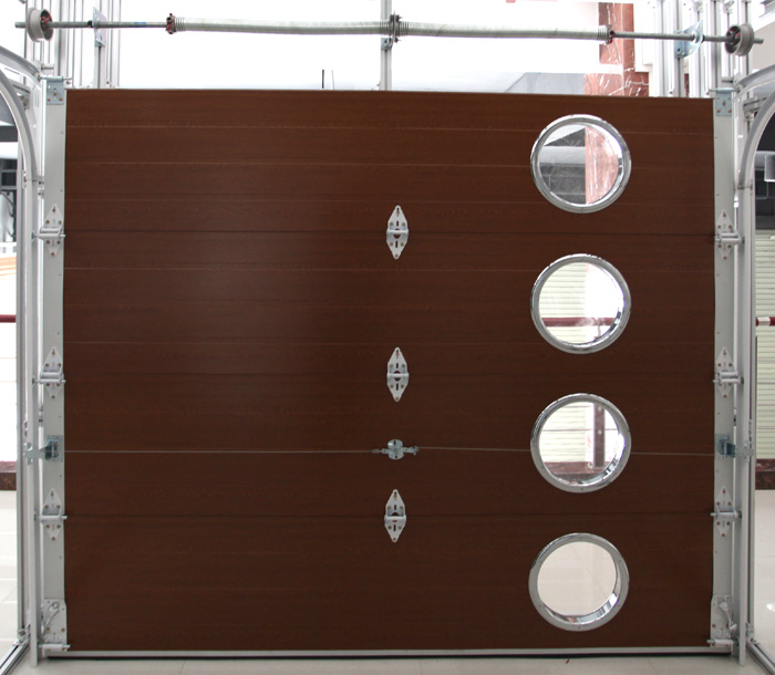 鑫广大木纹色车库门