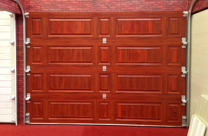 鑫广大木纹色车库门